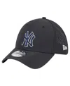 New Era Men's Black New York Yankees Night 39thirty Flex Hat In Black