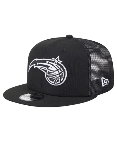 New Era Men's Black Orlando Magic 9fifty Snapback Trucker Hat