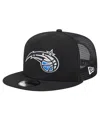 NEW ERA MEN'S BLACK ORLANDO MAGIC EVERGREEN MESHBACK 9FIFTY SNAPBACK HAT