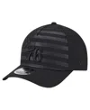 New Era Men's Black Philadelphia 76ers Game Day Flag A-frame 9forty Adjustable Hat