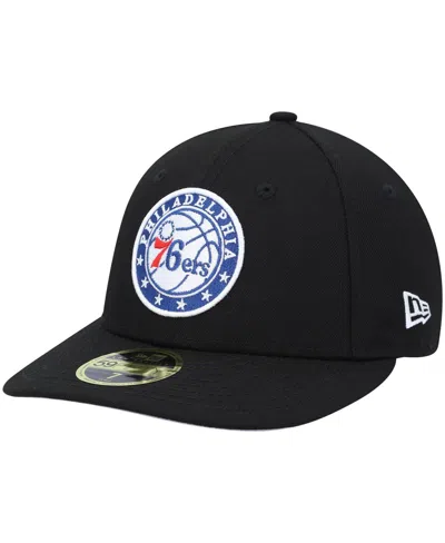 New Era Men's Black Philadelphia 76ers Team Low Profile 59fifty Fitted Hat