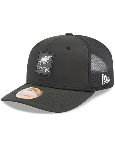 New Era Men's Black Philadelphia Eagles 2025 Sideline 9seventy Trucker Adjustable Hat