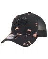New Era Men's Black Philadelphia Eagles Bleached 9forty A-frame Adjustable Hat