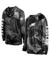 New Era Men's Black Philadelphia Eagles Realtree Xtreme Camo Raglan Long Sleeve Hooded T-shirt In Black