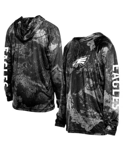 New Era Men's Black Philadelphia Eagles Realtree Xtreme Camo Raglan Long Sleeve Hooded T-shirt