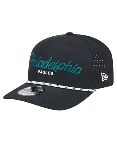 New Era Men's Black Philadelphia Eagles Script 9seventy Adjustable Hat