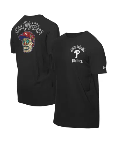 New Era Men's Black Philadelphia Phillies Sugar Skulls T-shirt