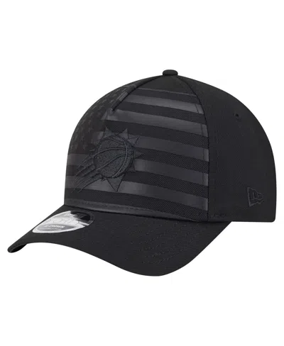New Era Men's Black Phoenix Suns Game Day Flag A-frame 9forty Adjustable Hat