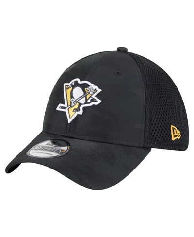 New Era Men's Black Pittsburgh Penguins Active Subtle Camo 39thirty Flex Hat