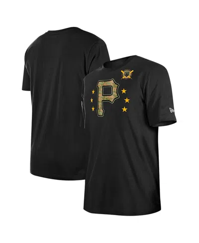 New Era Men's Black Pittsburgh Pirates 2024-armed Forces Day T-shirt