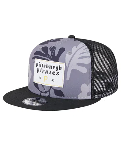 New Era Men's Black Pittsburgh Pirates Bikini Bottom Trucker 9fifty Snapback Hat