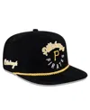 New Era Men's Black Pittsburgh Pirates Full Circle Corduroy Golfer Adjustable Hat In Black