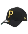 New Era Black Pittsburgh Pirates Team Color A-frame 9forty Adjustable Hat In Black