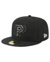 New Era Men's Black Pittsburgh Pirates Tri-hit 59fifty Fitted Hat In Black