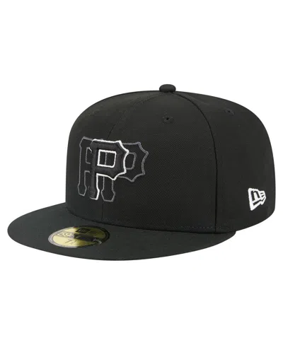 New Era Men's Black Pittsburgh Pirates Tri-hit 59fifty Fitted Hat