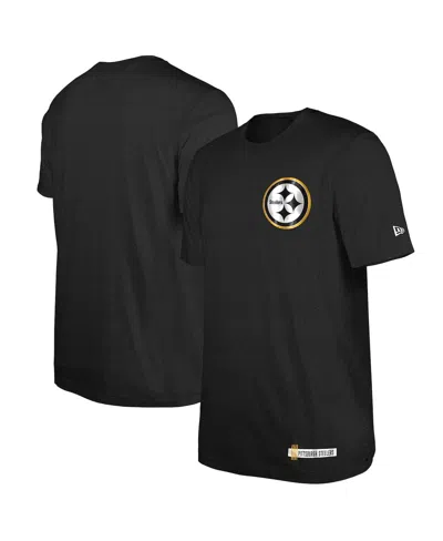 New Era Men's Black Pittsburgh Steelers 2024 Nfl Training Camp T-shirt In Heather Black