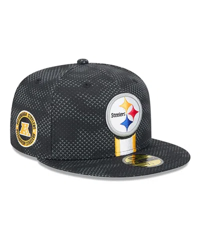 New Era Men's Black Pittsburgh Steelers 2024 Sideline 59fifty Fitted Hat