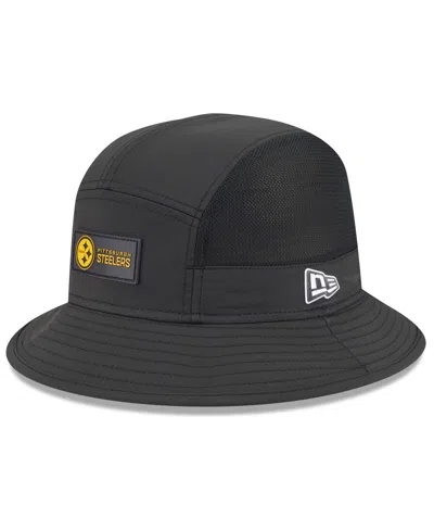 New Era Men's Black Pittsburgh Steelers 2025 Sideline Bucket Hat