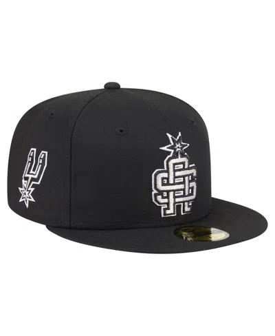 New Era Men's Black San Antonio Spurs 59fifty Fitted Hat