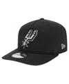 New Era Men's Black San Antonio Spurs Cotton 19twenty Adjustable Hat In Black