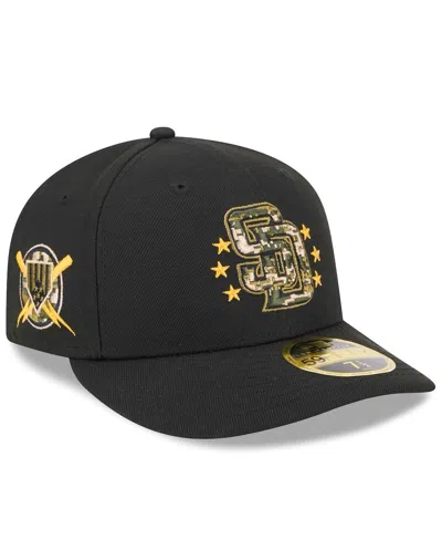 New Era Men's Black San Diego Padres 2024 Armed Forces Day Low Profile 59fifty Fitted Hat