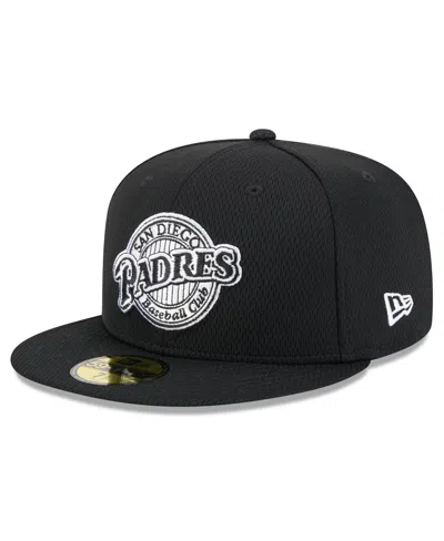 New Era Men's Black San Diego Padres 2025 Mlb Clubhouse 59fifty Fitted Hat