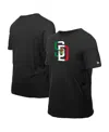 New Era Men's Black San Diego Padres Mexican Flag Logo T-shirt In Black
