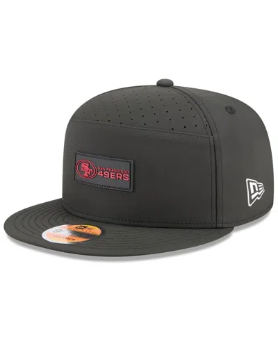 New Era Men's Black San Francisco 49ers 2025 Sideline Split Panel 9fifty Snapback Hat