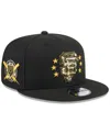 New Era Men's Black San Francisco Giants 2024 Armed Forces Day Low Profile 9fifty Snapback Hat In Black
