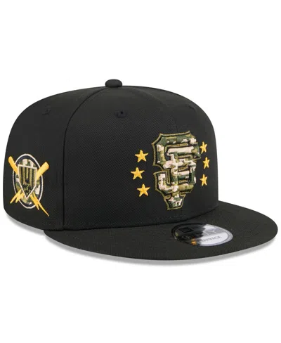 New Era Men's Black San Francisco Giants 2024 Armed Forces Day Low Profile 9fifty Snapback Hat