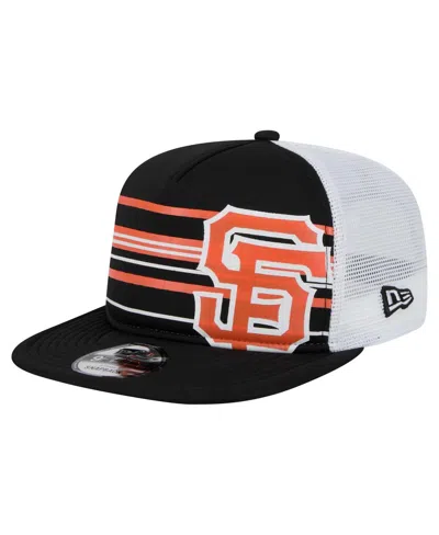New Era Men's Black San Francisco Giants 9fifty A-frame Trucker Snapback Hat