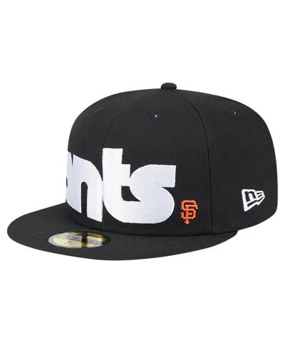 New Era Men's Black San Francisco Giants Checkered Undervisor 59fifty Fitted Hat