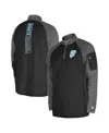 New Era Men's Black San Francisco Giants Father's Day Raglan Quarter-zip Top In Black