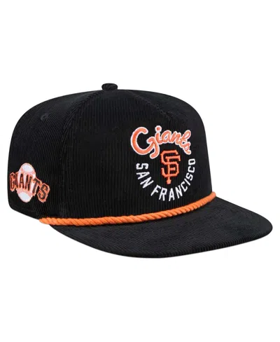 New Era Men's Black San Francisco Giants Full Circle Corduroy Golfer Adjustable Hat