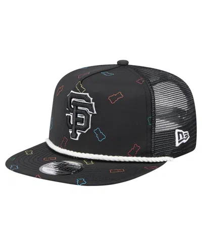 New Era Men's Black San Francisco Giants Gummy Golfer Trucker Adjustable Hat