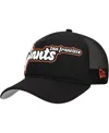 New Era Men's Black San Francisco Giants Retro Bold A-frame Trucker 9forty Adjustable Hat In Black