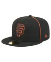 New Era Men's Black San Francisco Giants Soutache 59fifty Fitted Hat In Black