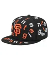 New Era Men's Black San Francisco Giants Team Confetti 59fifty Fitted Hat In Black
