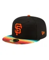 New Era Men's Black San Francisco Giants Turn Back The Clock 59fifty Fitted Hat In Black