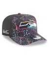 New Era Men's Black Seattle Seahawks 2025 Nfl Crucial Catch A-frame 9fifty Snapback Hat In Gray