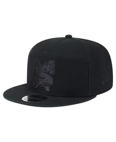 New Era Men's Black Seattle Sounders Fc Canvas 9fifty Snapback Hat