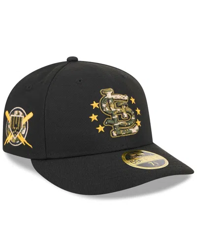 New Era Men's Black St. Louis Cardinals 2024 Armed Forces Day Low Profile 59fifty Fitted Hat