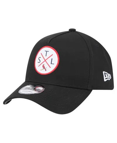New Era Men's Black St. Louis Cardinals 9forty A-frame Adjustable Hat