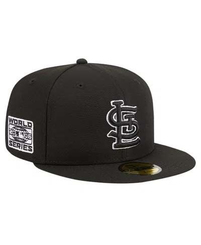 New Era Men's Black St. Louis Cardinals Logo 59fifty Fitted Hat