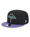 New Era Men's Black Tampa Bay Rays 2024 City Connect 9fifty Snapback Hat In Black