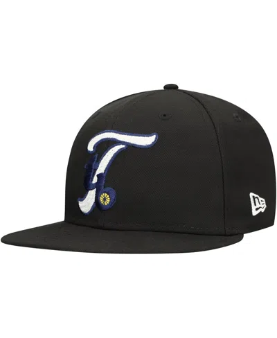 New Era Men's Black Tampa Bay Rays Duo Logo 2.0 59fifty Fitted Hat