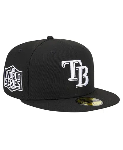 New Era Men's Black Tampa Bay Rays Logo 59fifty Fitted Hat