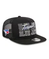 New Era Men's Black Toronto Blue Jays Street Team A-frame Trucker 9fifty Snapback Hat In Black