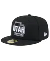 New Era Men's Black Utah Hockey Club State Shape 1st Season 59fifty Fitted Hat In Black
