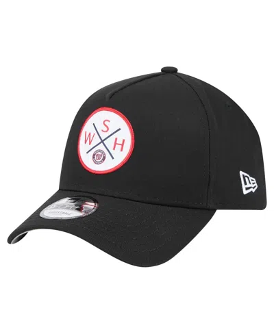 New Era Men's Black Washington Nationals 9forty A-frame Adjustable Hat